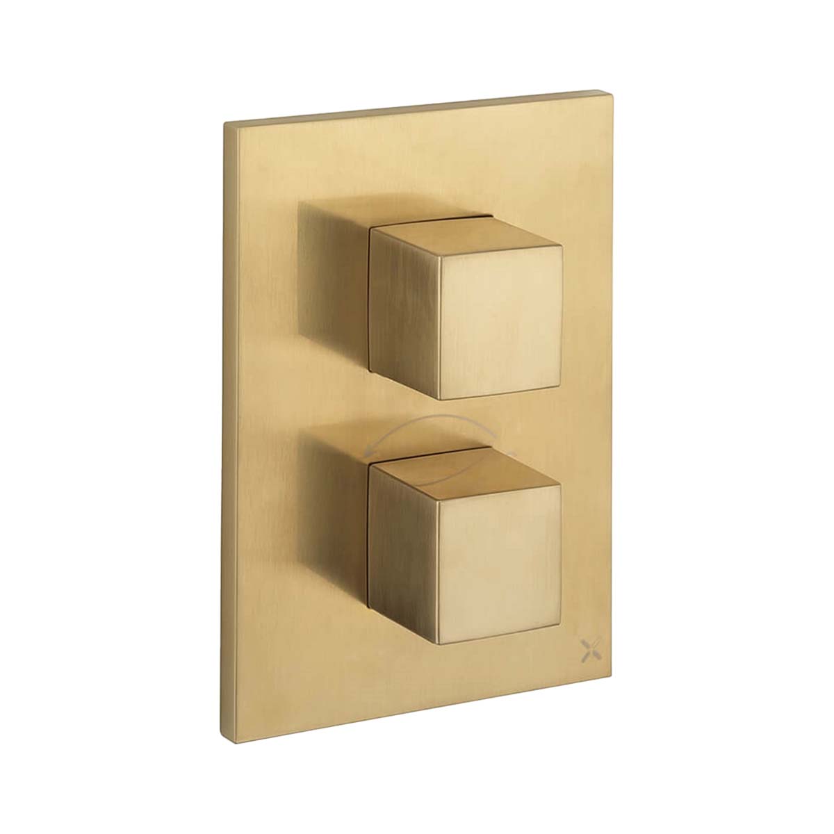 Crosswater Verge Crossbox 2 Outlet Shower Valve Brushed Brass