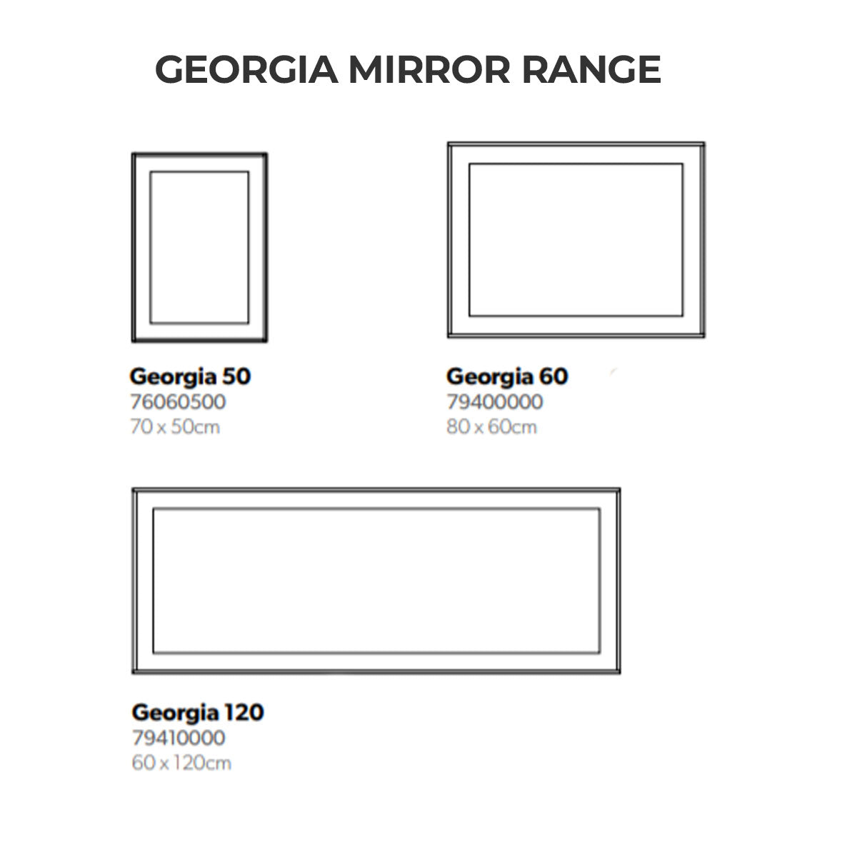 HiB Georgia Framed Rectangular Bathroom Mirror
