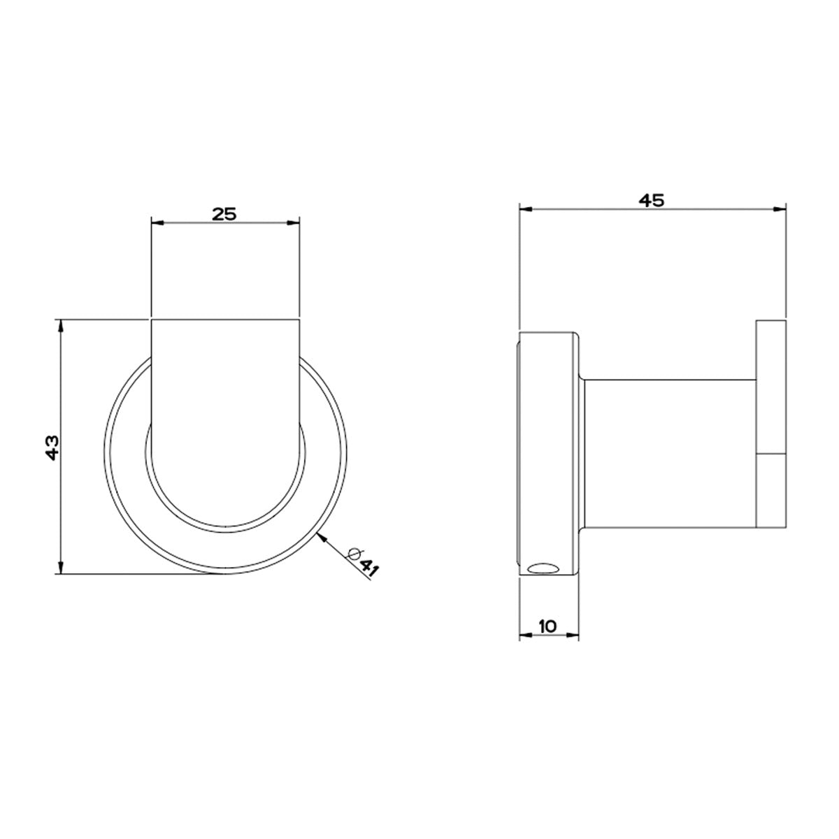Gessi Emporio Robe Hook Dimensions