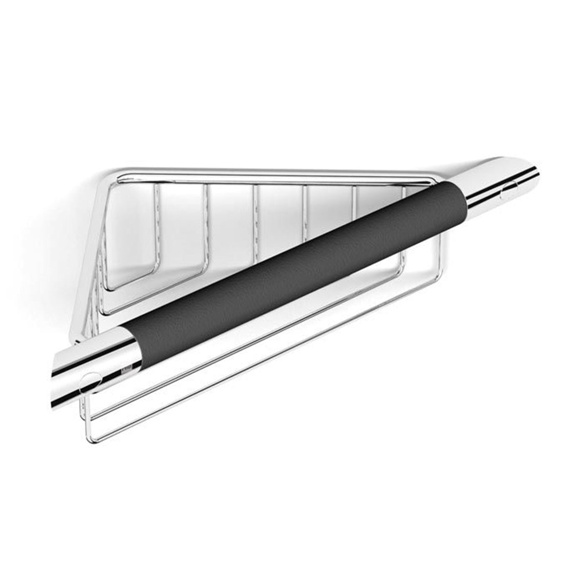 HIB corner shower basket with grab bar with basket chrome