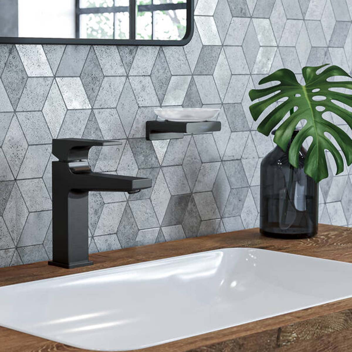 Hansgrohe Addstoris soap dish matt black lifestyle