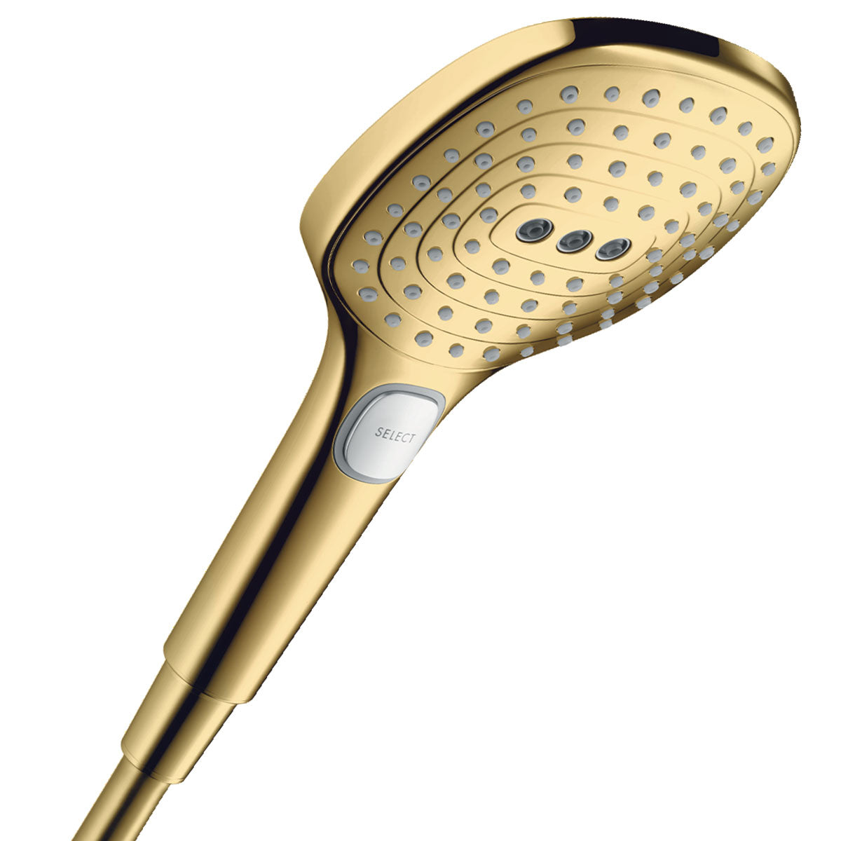 Hansgrohe Square 2 Outlet Thermostatic Valve With Raindance Overhead Shower Slide Rail Kit Polished Gold