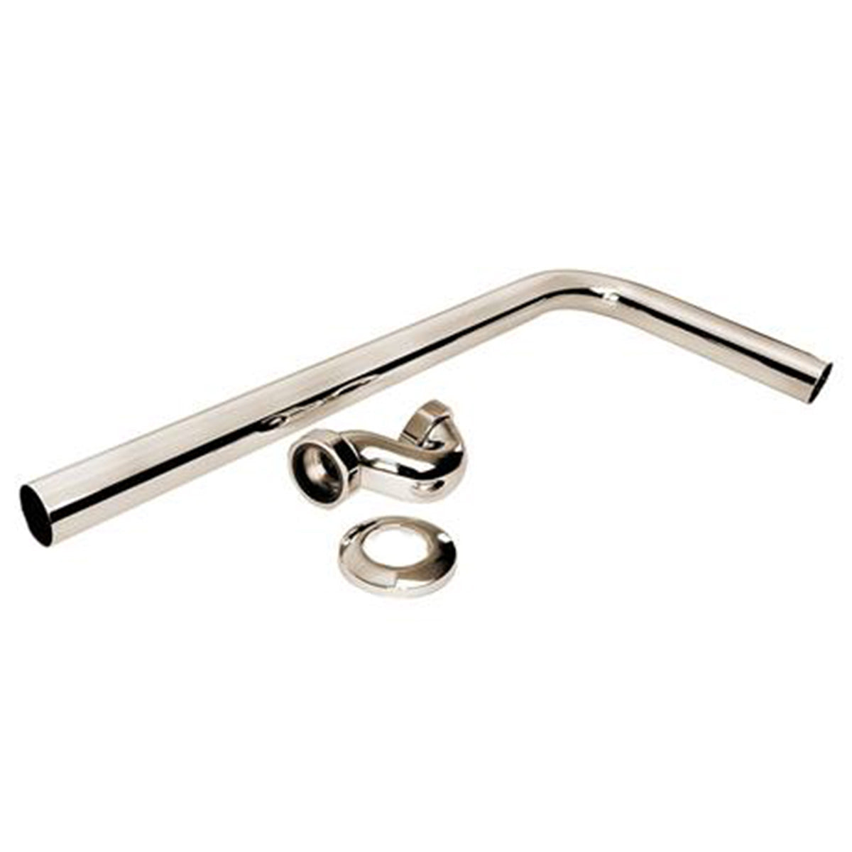 Heritage Cast Iron Bath Exposed Shallow Bath Trap Brushed Nickel