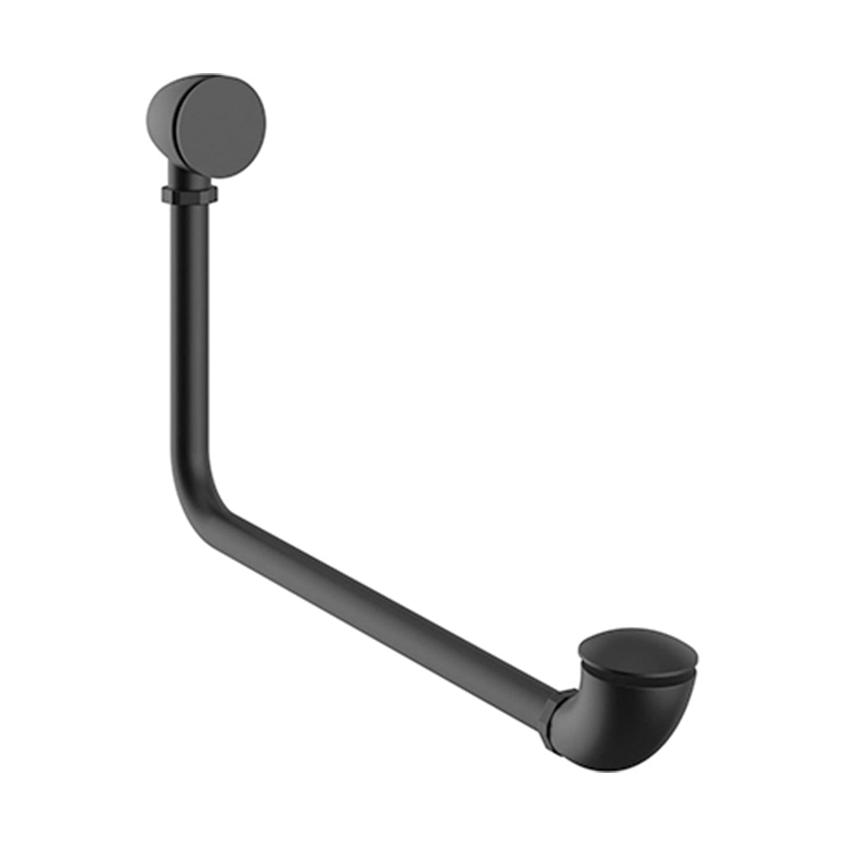 Heritage Exposed Bath Push Button Waste Overflow Kit Matt Black