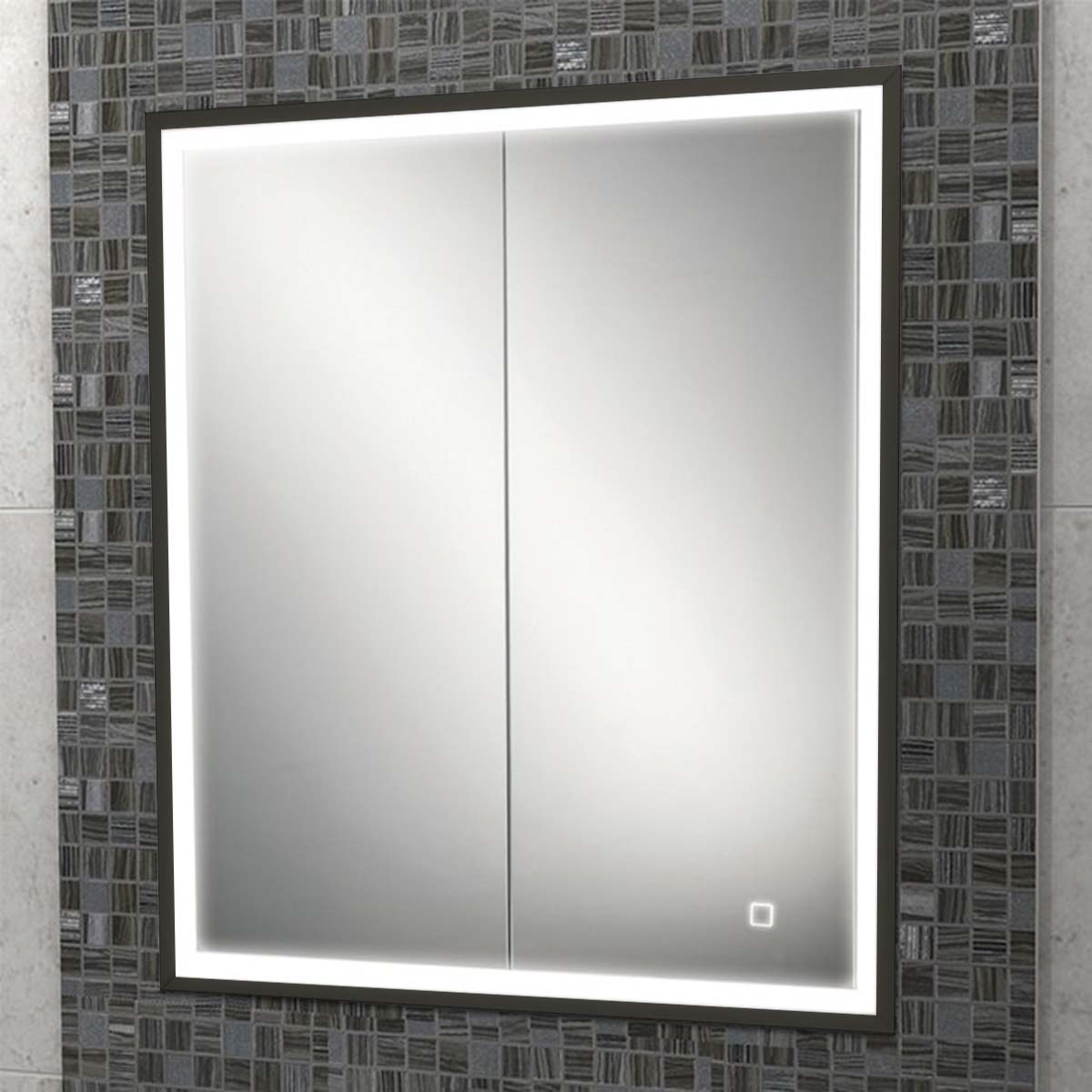 HiB Vanquish 60 Recessed LED Mirror Cabinet With Charging Sockets
