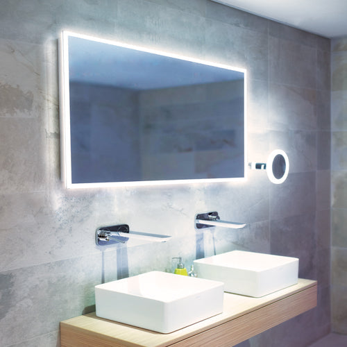 HiB Globe LED Illuminated Mirror With Demister Pad