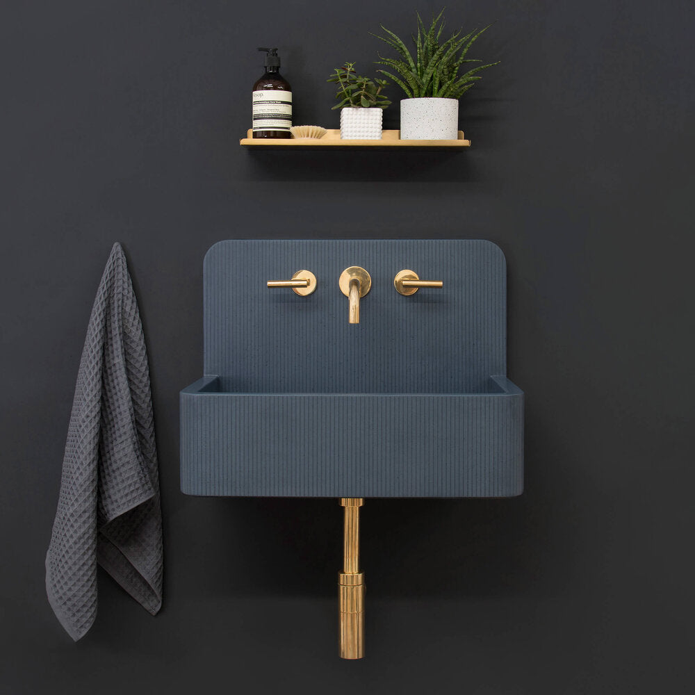 Kast Elm Patterned Concrete Basin With Splashback