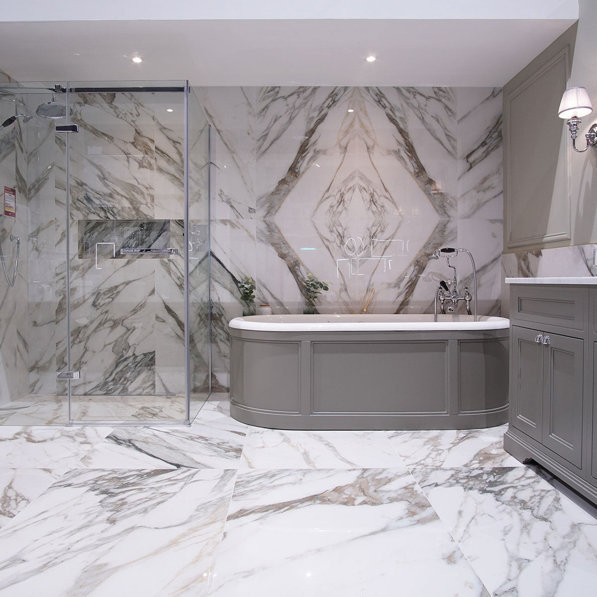 Macchia Vecchia Gold Porcelain Tile Polished 60x120cm Feature