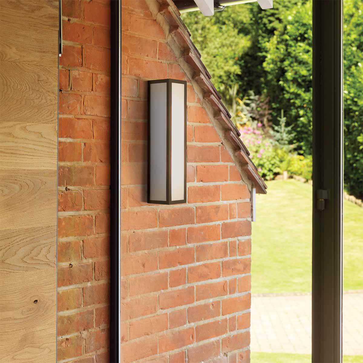 Matera Rectangular Bathroom Light Textured Black