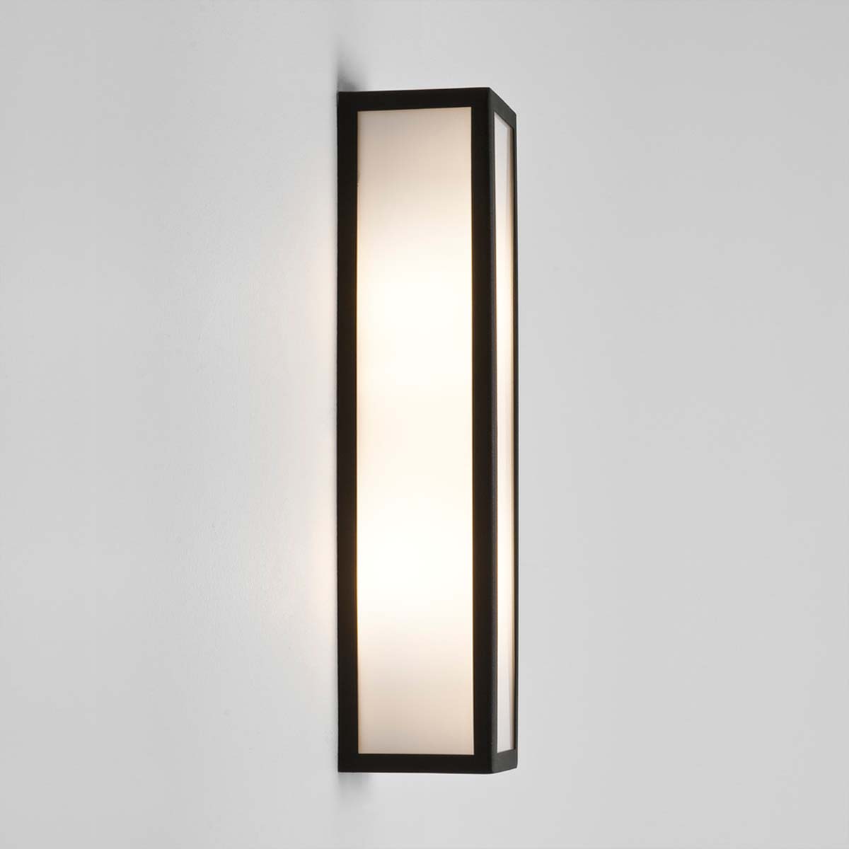 Matera Rectangular Bathroom Light Textured Black