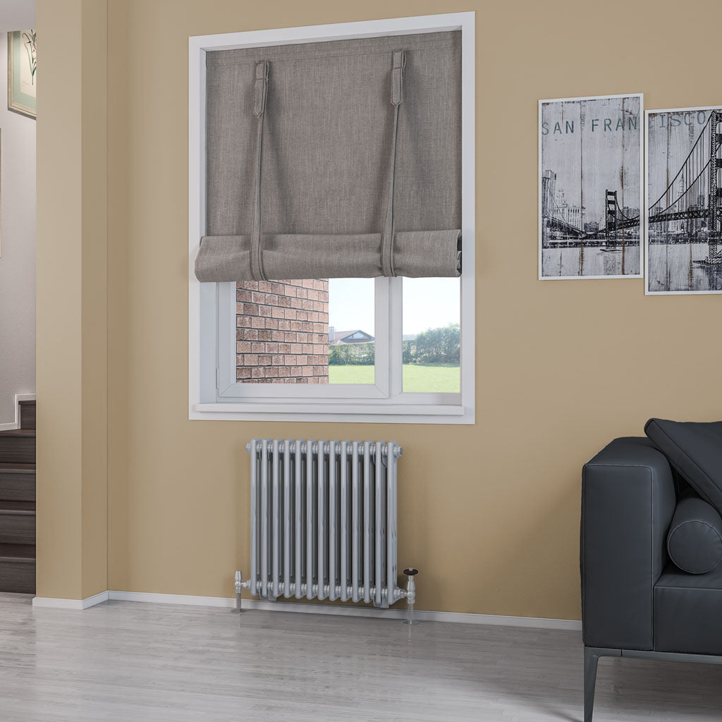 Rivassa Two Column Cast Iron Style Radiator Chrome Effect