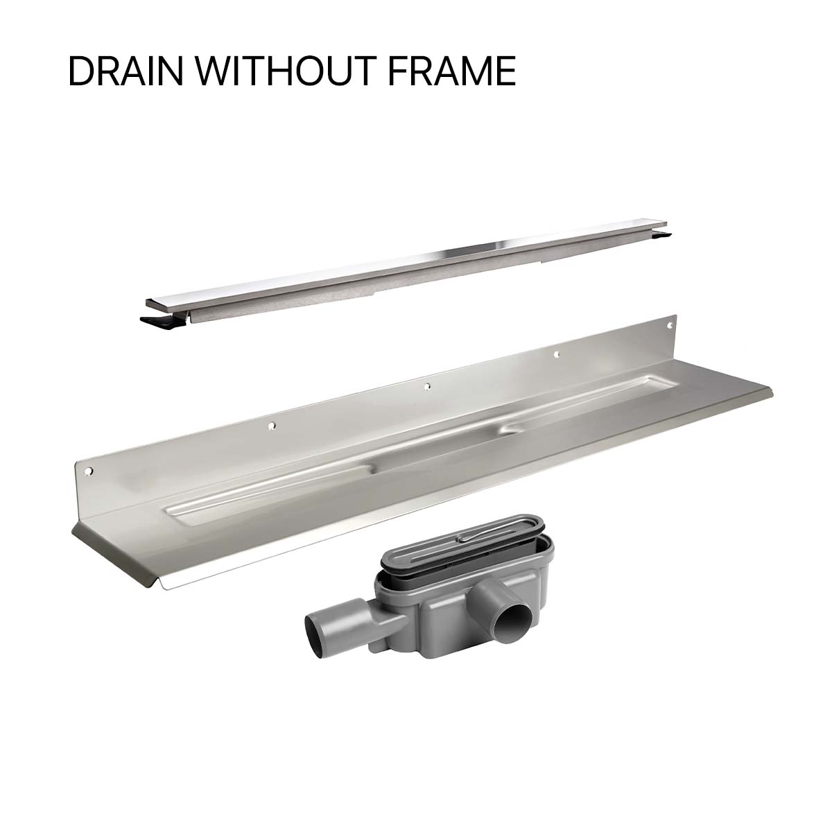 UniSlope 1K Wet Room Kit Highline Panel Drain without frame Polished