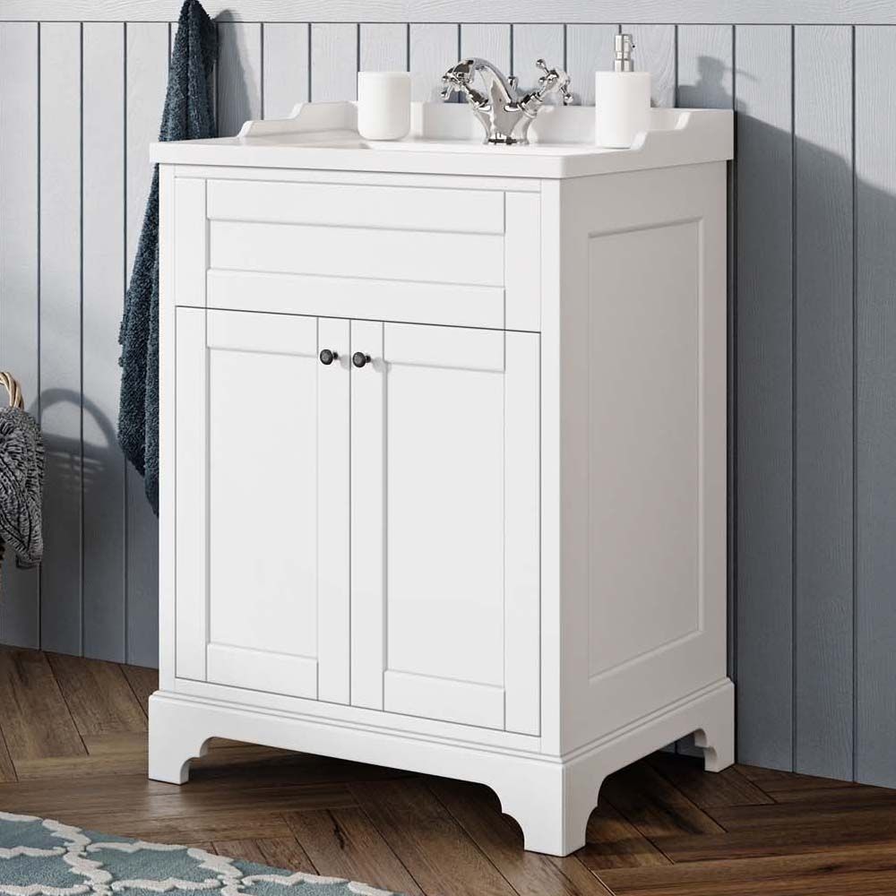Granlusso Ailesbury 2-Door Floorstanding Vanity Unit Matt White
