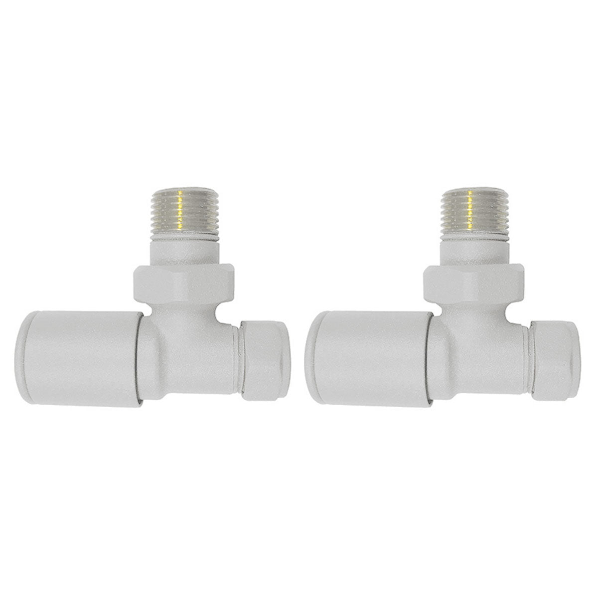 Madrid Round Angled Radiator Valve white