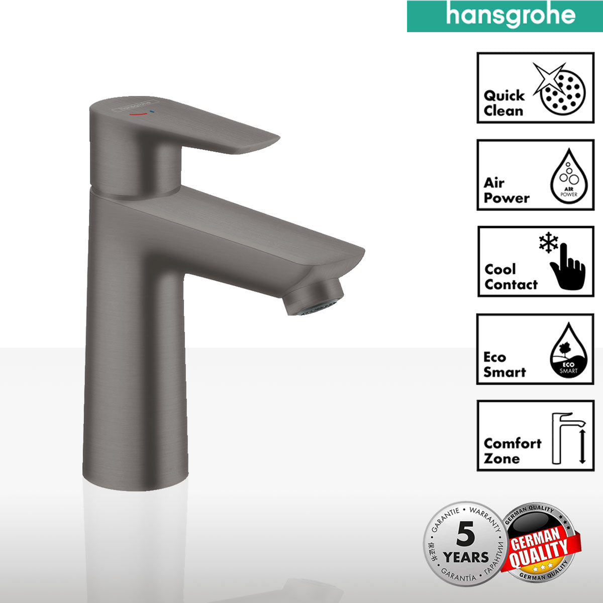 Hansgrohe Talis E 110 Basin Mixer Tap With Pop-Up Waste