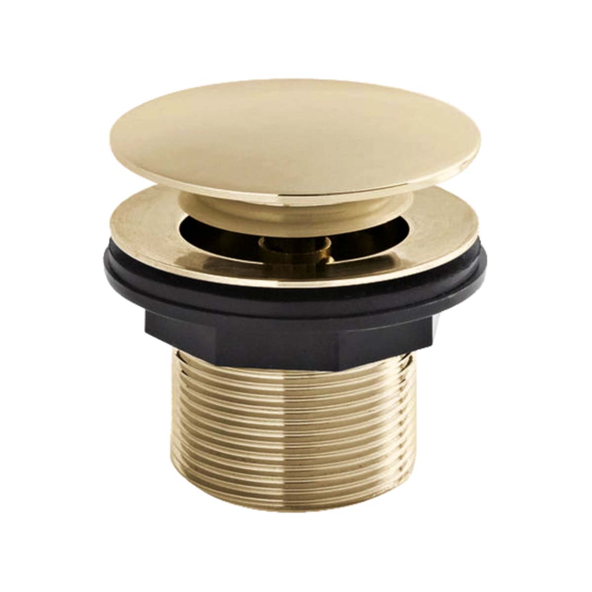 bc designs push down unslotted bath waste gold deluxe bathrooms UK