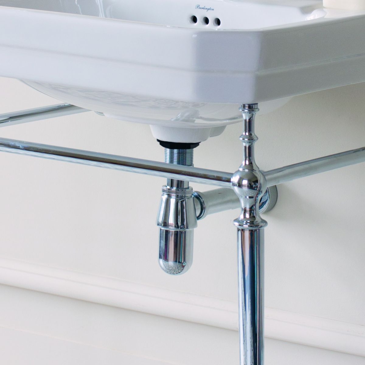 Burlington Traditional Basin Bottle Trap Chrome Deluxe Bathrooms UK