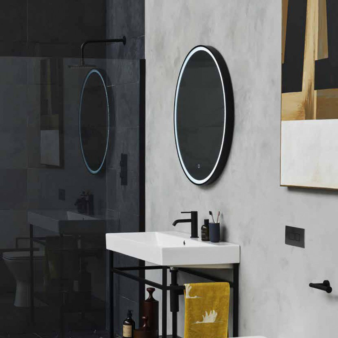 Hoxton LED Illuminated Mirror with Demister Matt Black