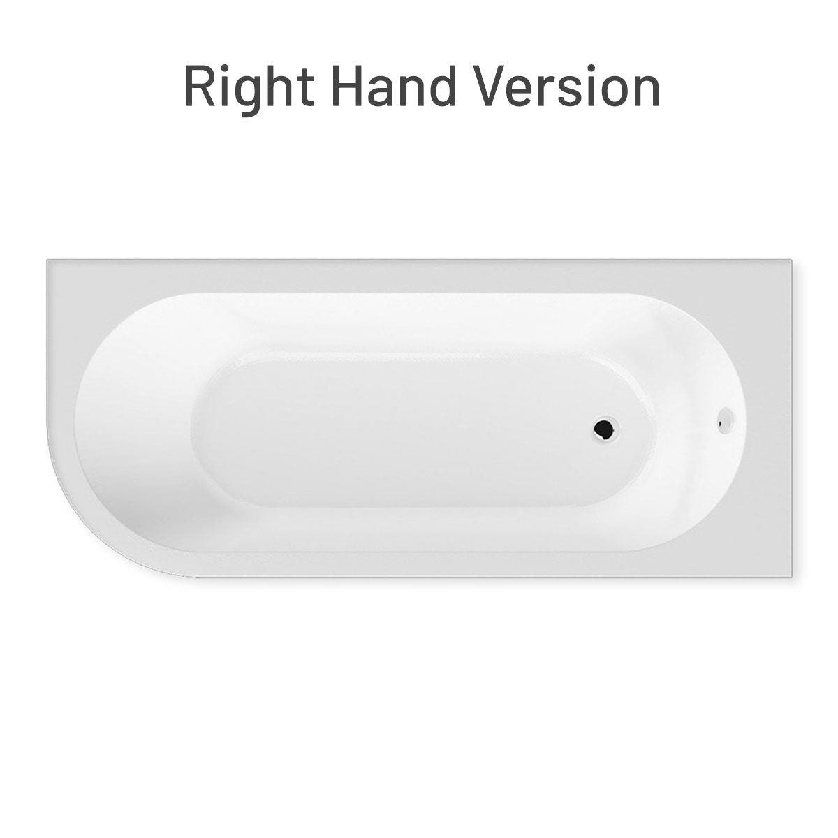 Brookvale Standard Curved J Shaped Bath With Bath Panel 1700 x 750mm White