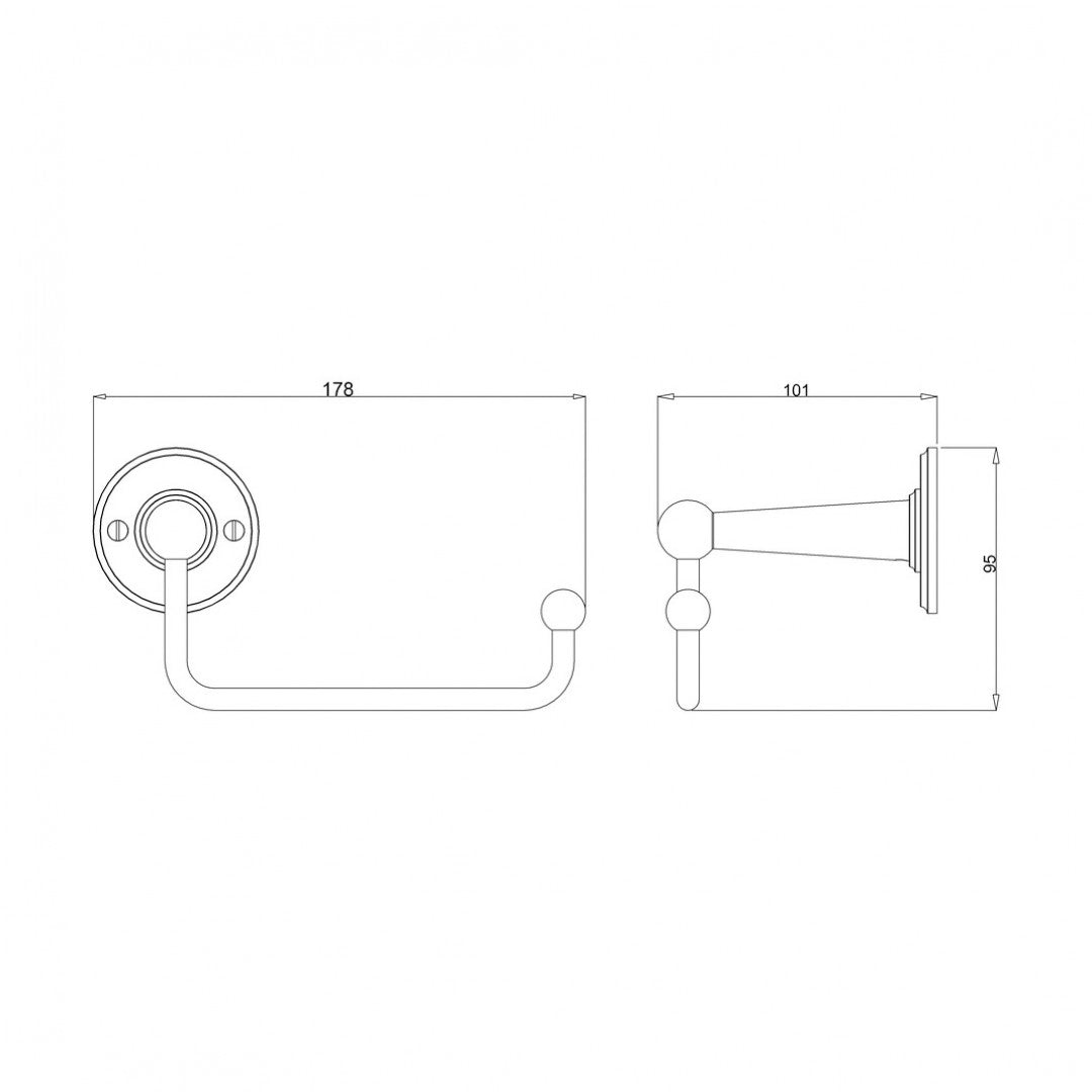 Burlington WC Roll Holder Deluxe Bathrooms UK