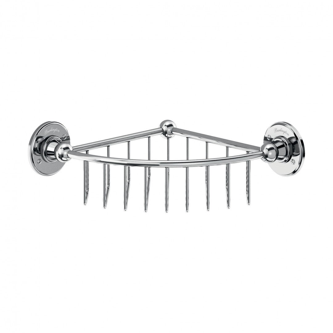 Burlington Corner Shower Basket Wall Mounted Deluxe Bathrooms UK