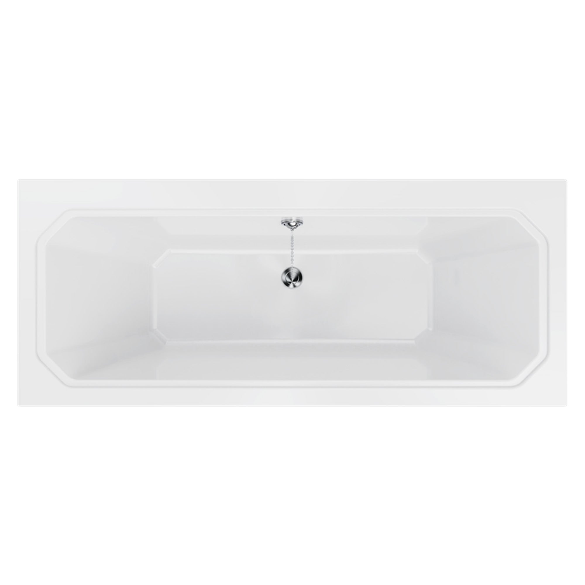 burlington arundel cleargreen double ended back to wall acrylic bath 1700x700mm