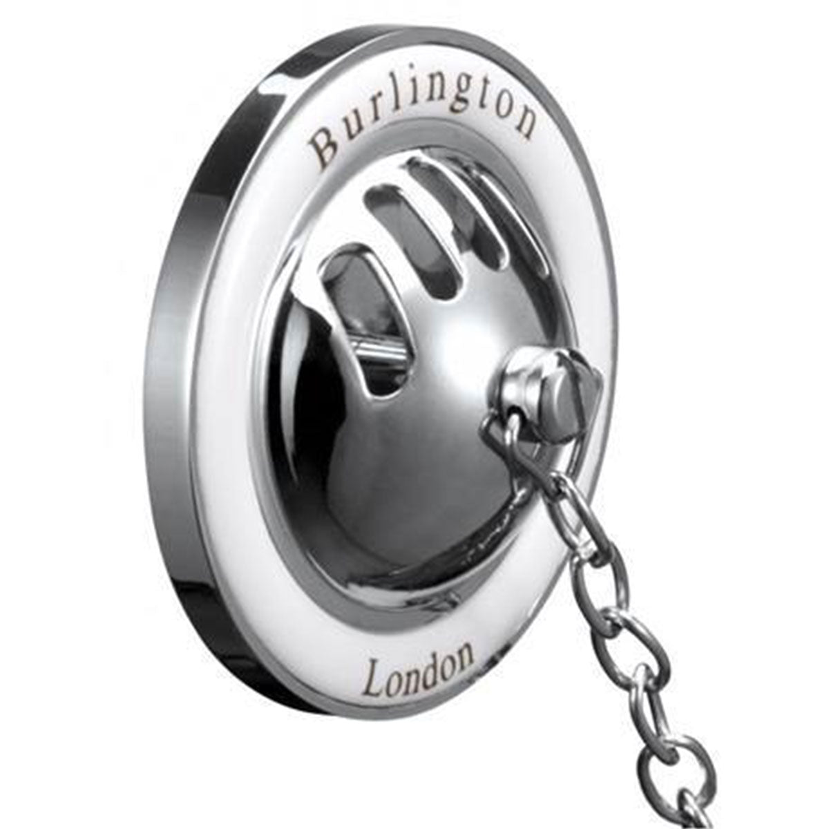 Burlington Bath Overflow Plug and Chain Deluxe Bathrooms UK