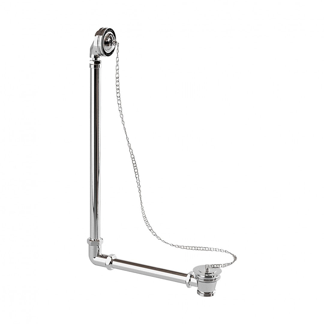 Burlington Exposed Bath Overflow with Plug and Chain Waste Deluxe Bathrooms UK