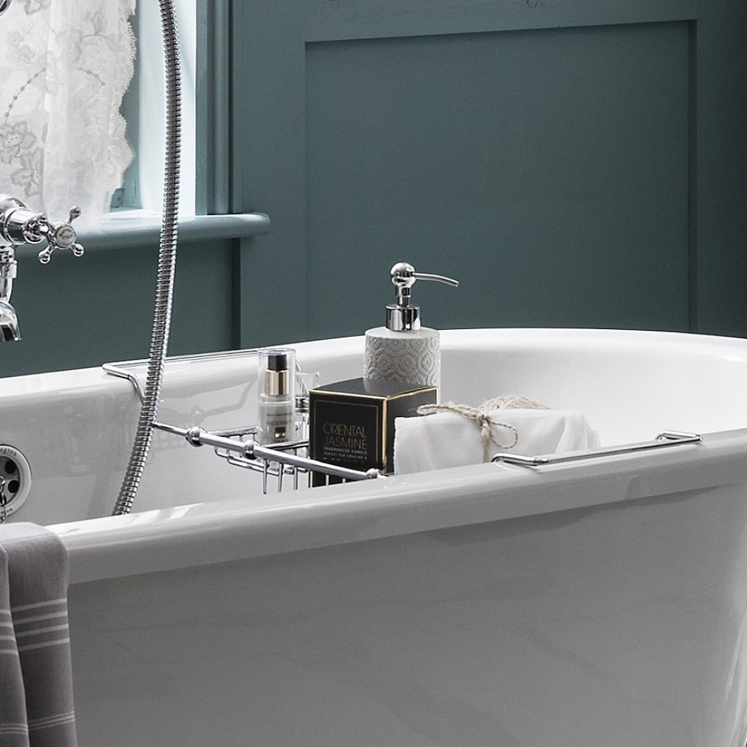 Burlington Extendable Bath Rack Brass Deluxe Bathrooms UK