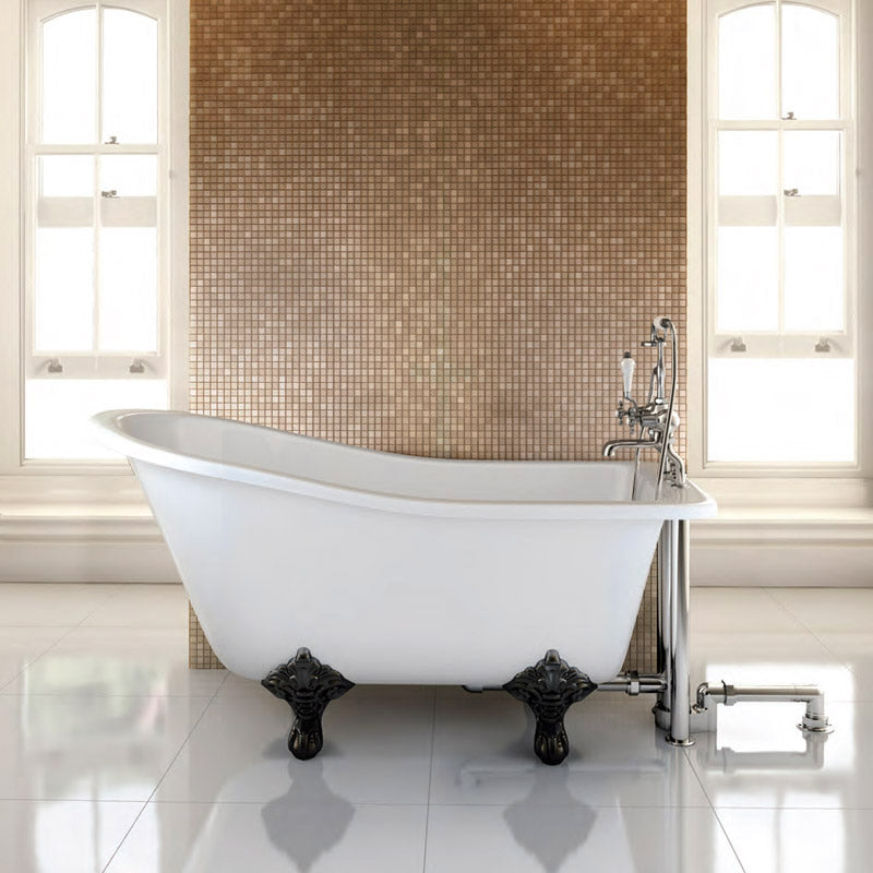 Burlington Buckingham Slipper Bath With Standard Feet 1500mm Acrylic Deluxe Bathrooms UK