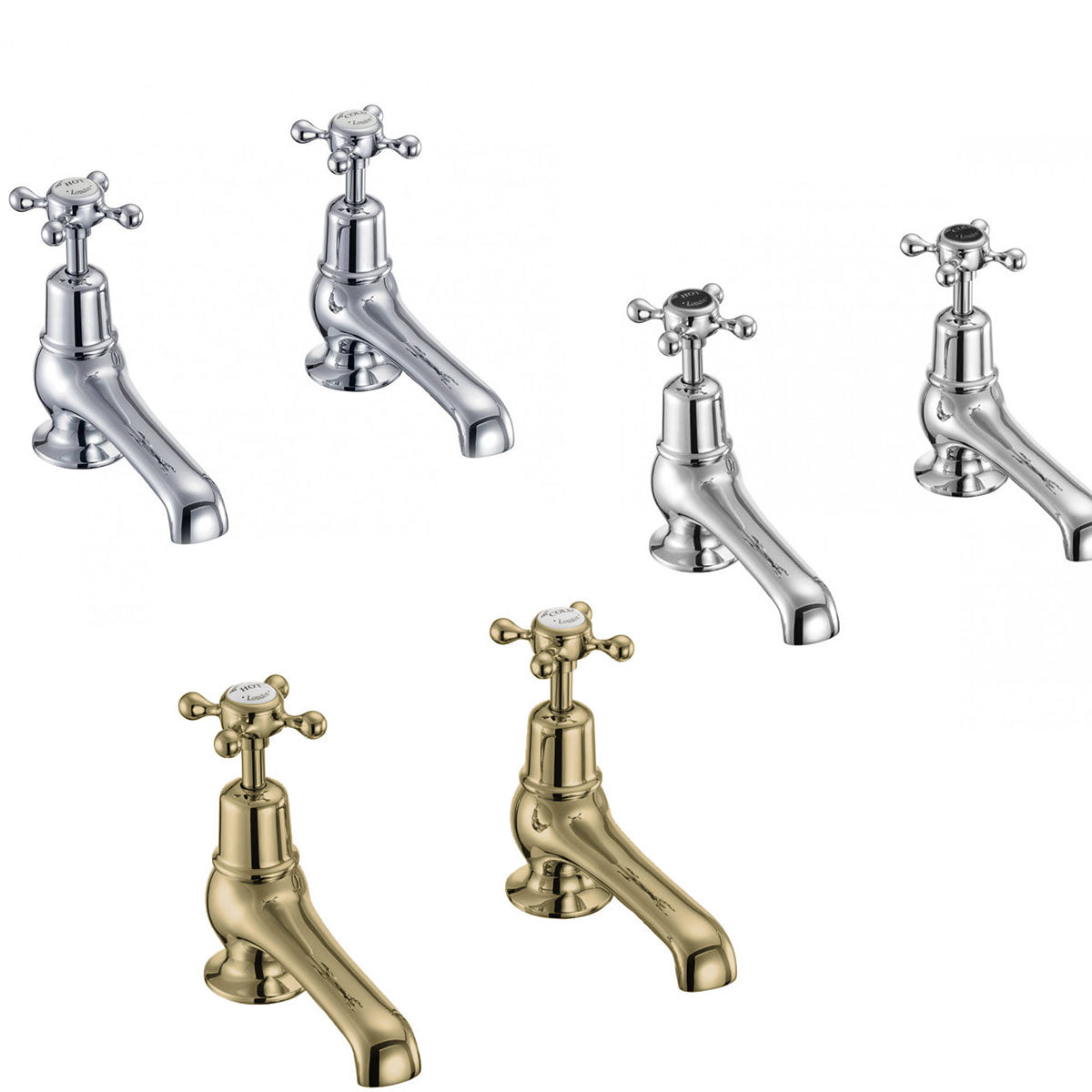Burlington Claremont 5 Inch Basin Taps Deluxe Bathrooms UK