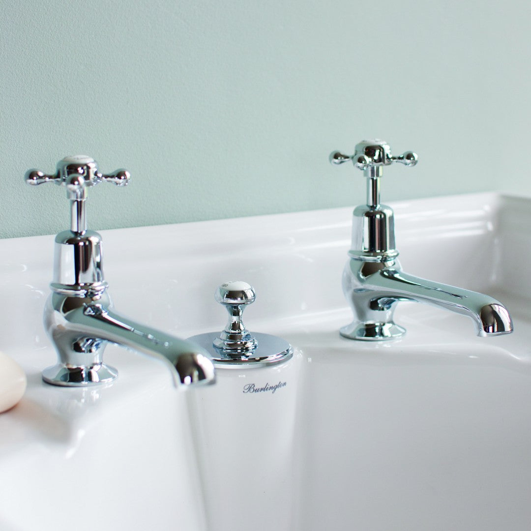 Burlington Claremont 5 Inch Basin Taps Deluxe Bathrooms UK