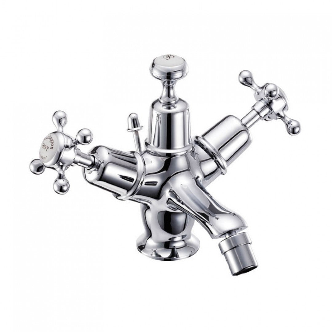 Burlington Claremont Bidet Mixer With High Central Indice and Pop Up Waste Deluxe Bathrooms UK