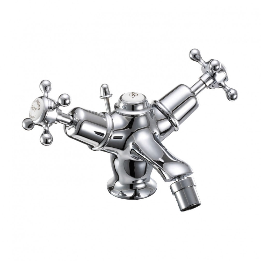 Burlington Claremont Bidet Mixer With High Central Indice and Pop Up Waste Deluxe Bathrooms UK