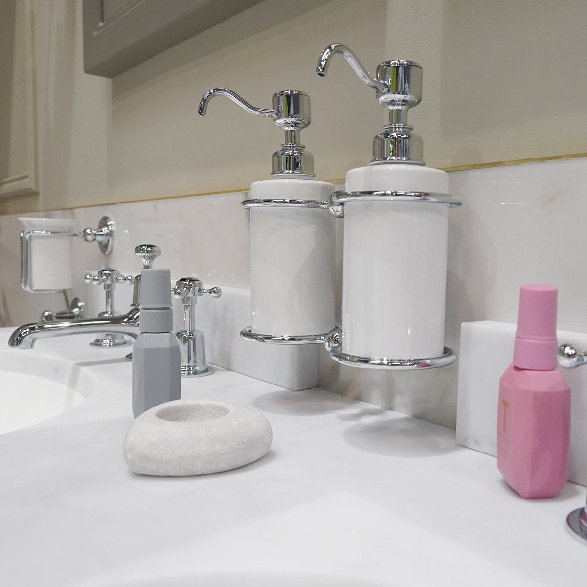 Burlington Double Soap Dispenser Deluxe Bathrooms UK