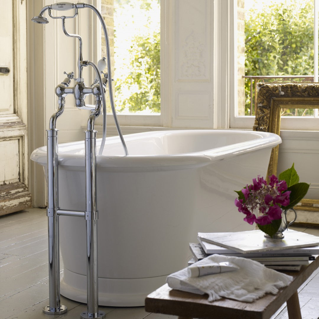 Burlington London 1800 x 850mm Round Double-Ended Bath Deluxe Bathrooms UK