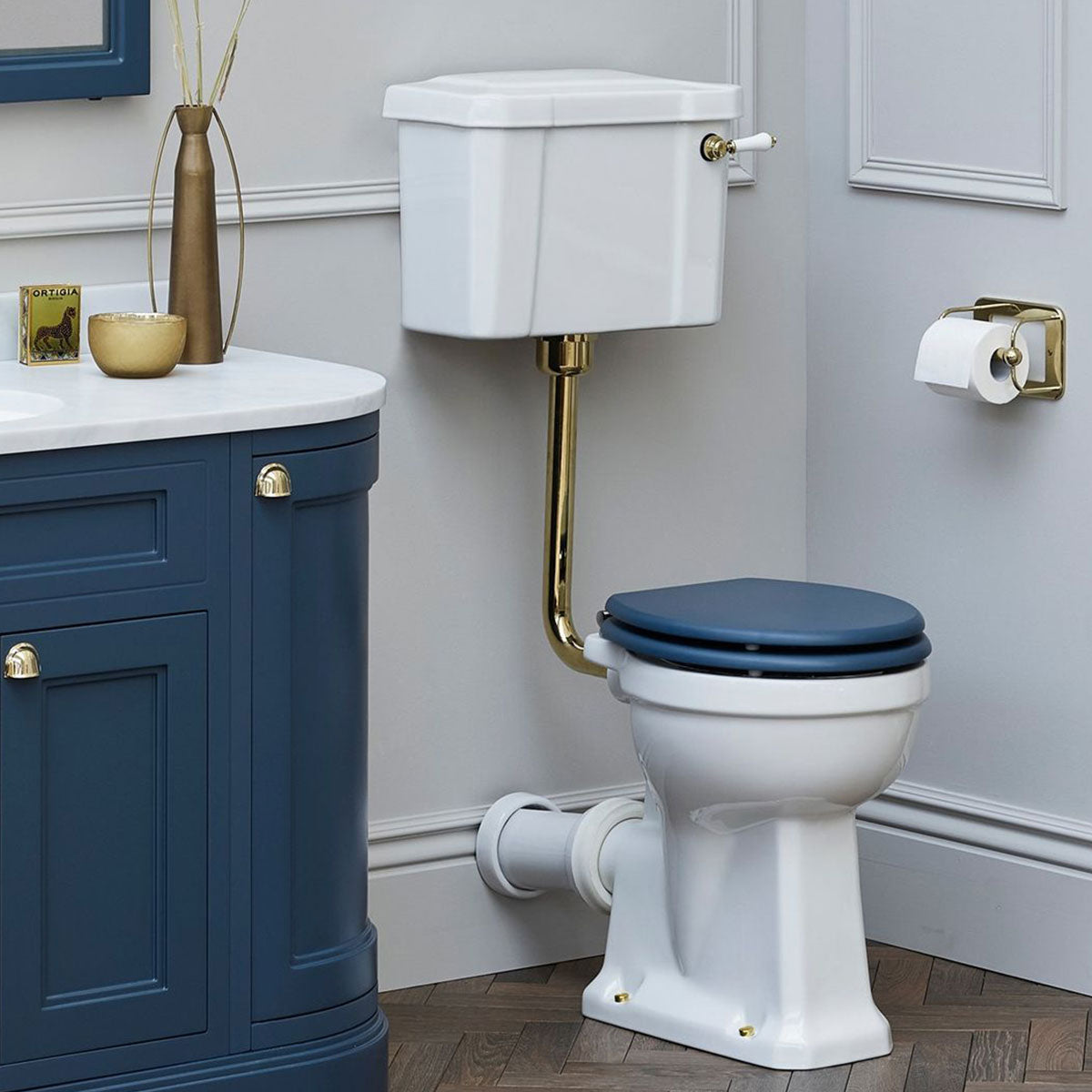 Burlington Comfort Height Low Level Toilet Traditional Deluxe Bathrooms UK