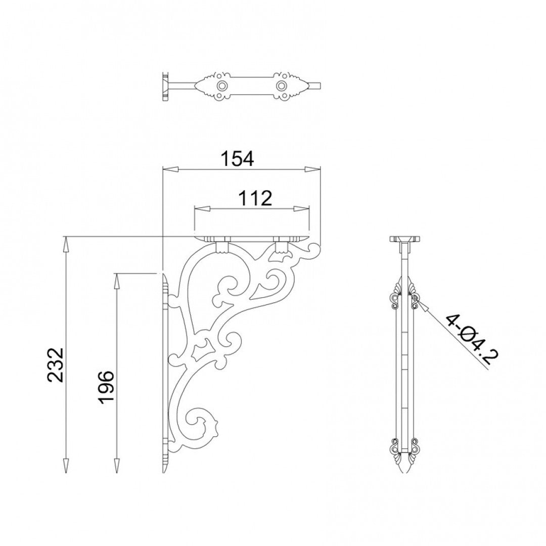 Burlington Decorative Ornate Toilet Cistern Brackets Deluxe Bathrooms UK