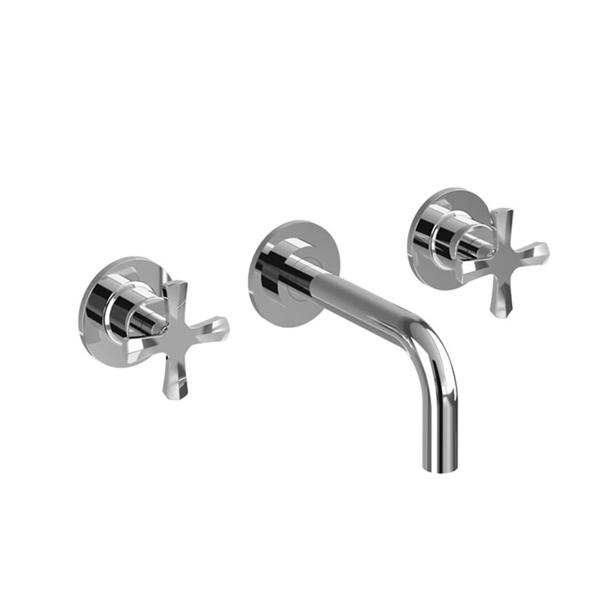 burlington riviera 3 hole crosshead wall mounted basin mixer chrome Deluxe Bathrooms UK