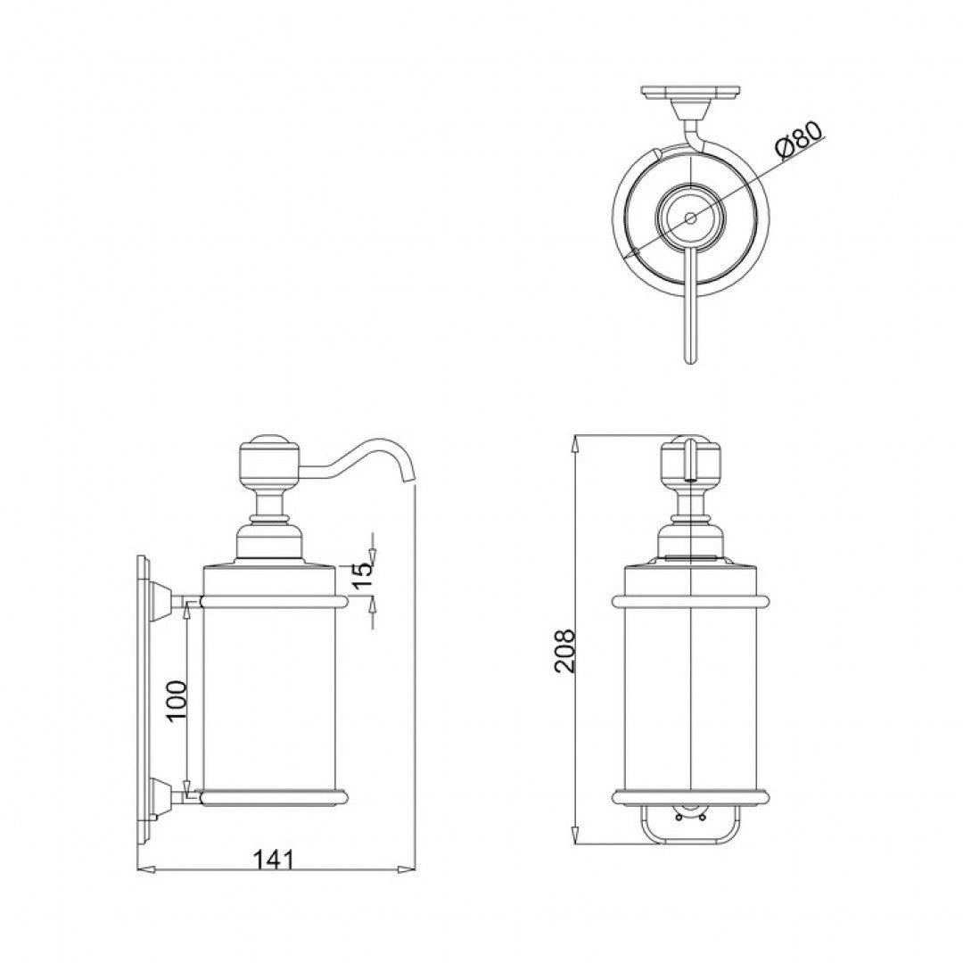 Burlington Single Soap Dispenser Deluxe Bathrooms UK