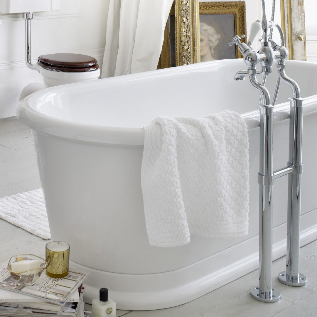 Burlington Stand Pipes With Horizontal Support Bar Deluxe Bathrooms UK