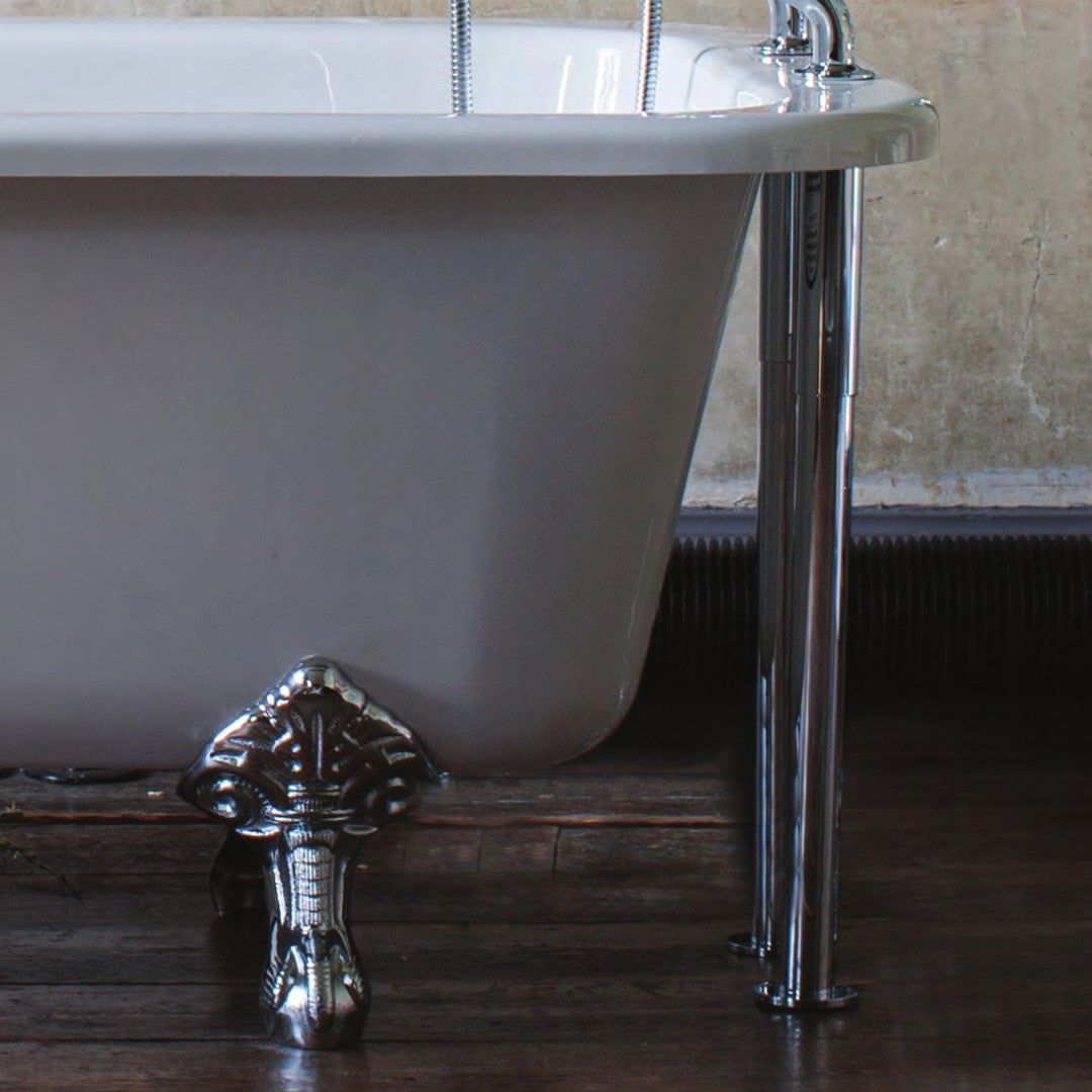 Burlington Stand Pipes With Horizontal Support Bar Deluxe Bathrooms UK