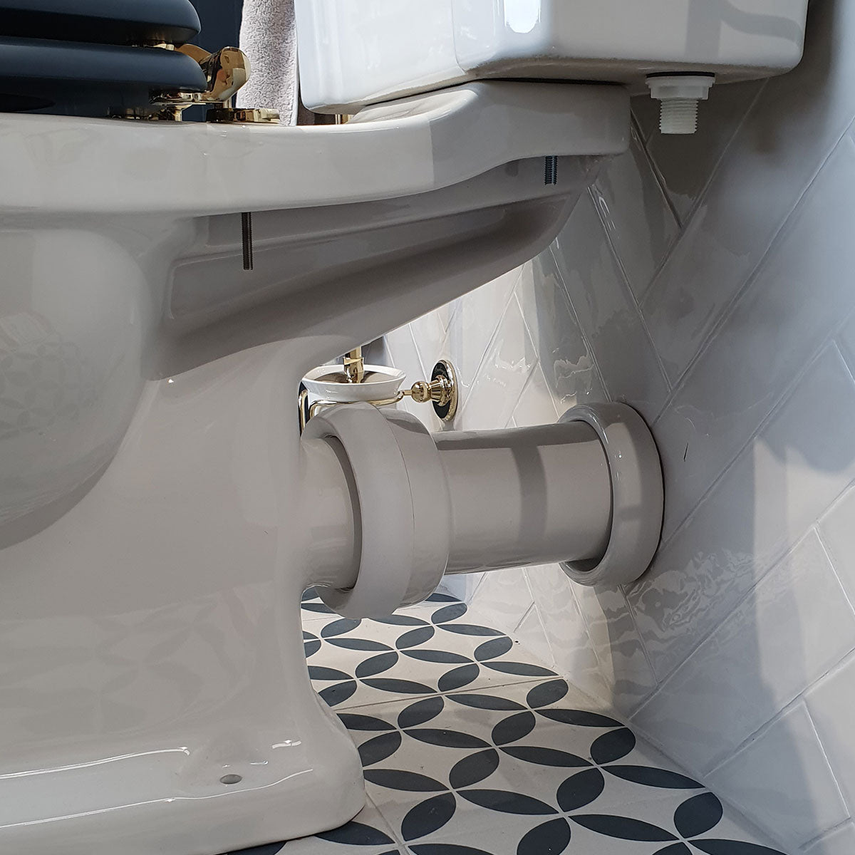 Burlington Ceramic Straight Toilet Pan Connector Deluxe Bathrooms UK