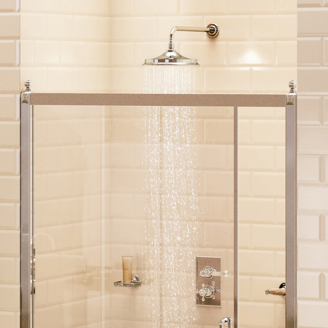 Burlington Trent Thermostatic Dual Outlet Shower Valve with Shower Handset and Overhead Deluxe Bathrooms UK