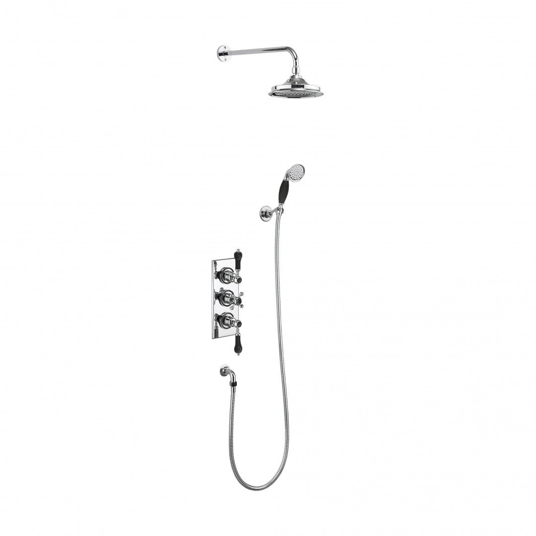 Burlington Trent Thermostatic Dual Outlet Concealed Valve With Shower Handset Deluxe Bathrooms UK