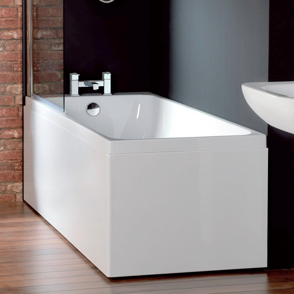 carron profile single ended rectangular bath 1500x700mm white