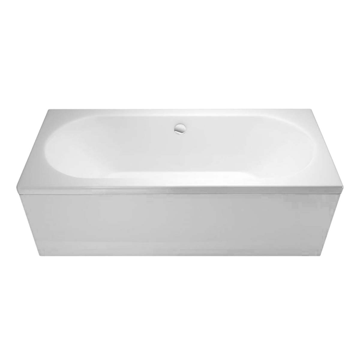 cleargreen verde double ended back to wall bath