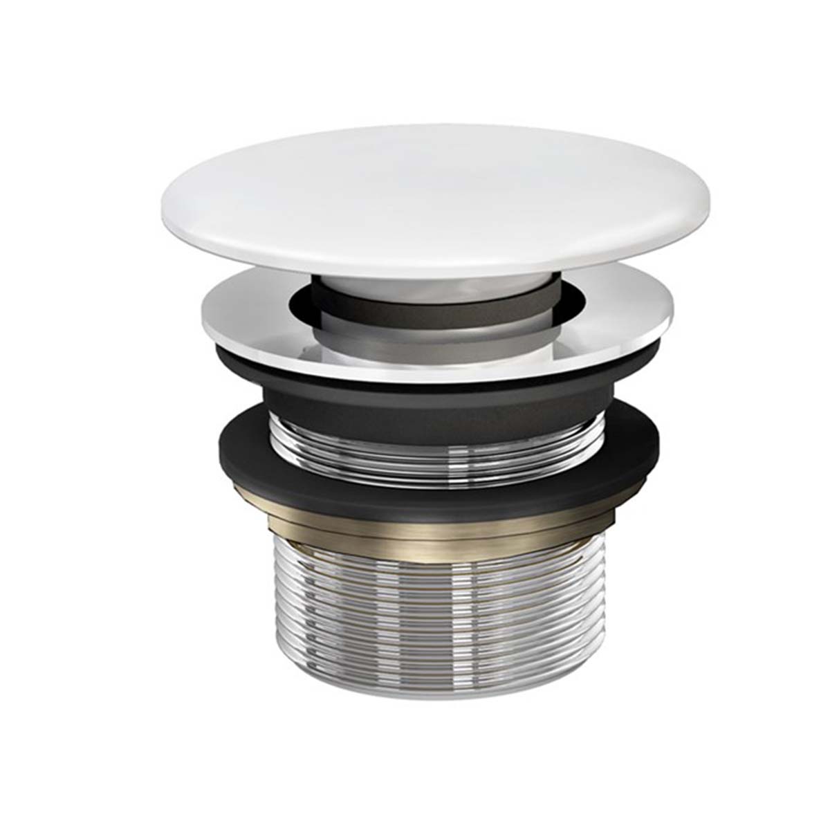 clearwater click clack bath waste unslotted white