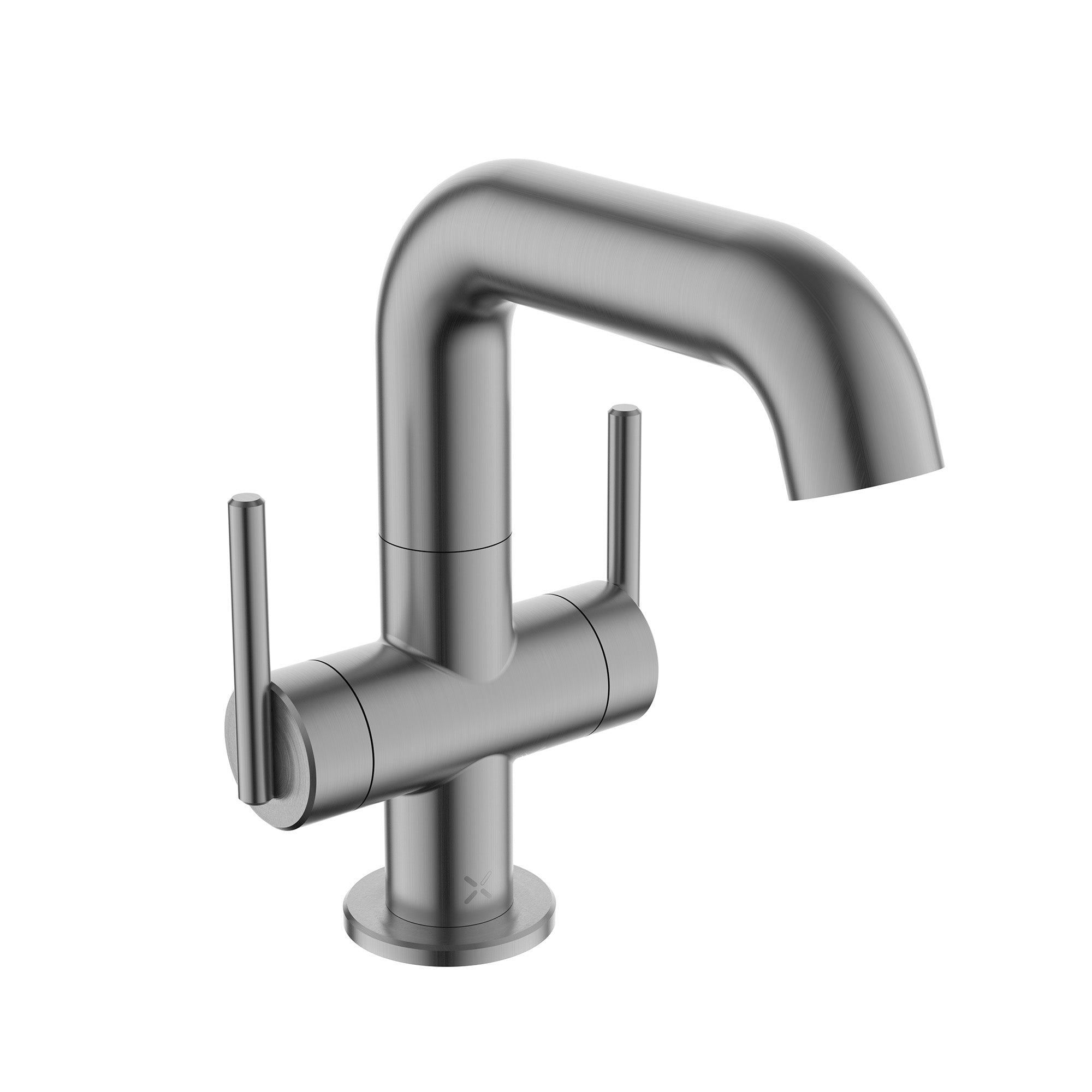 crosswater 3one6 lever 2 handle basin mixer tap with swivel spout 316 slate