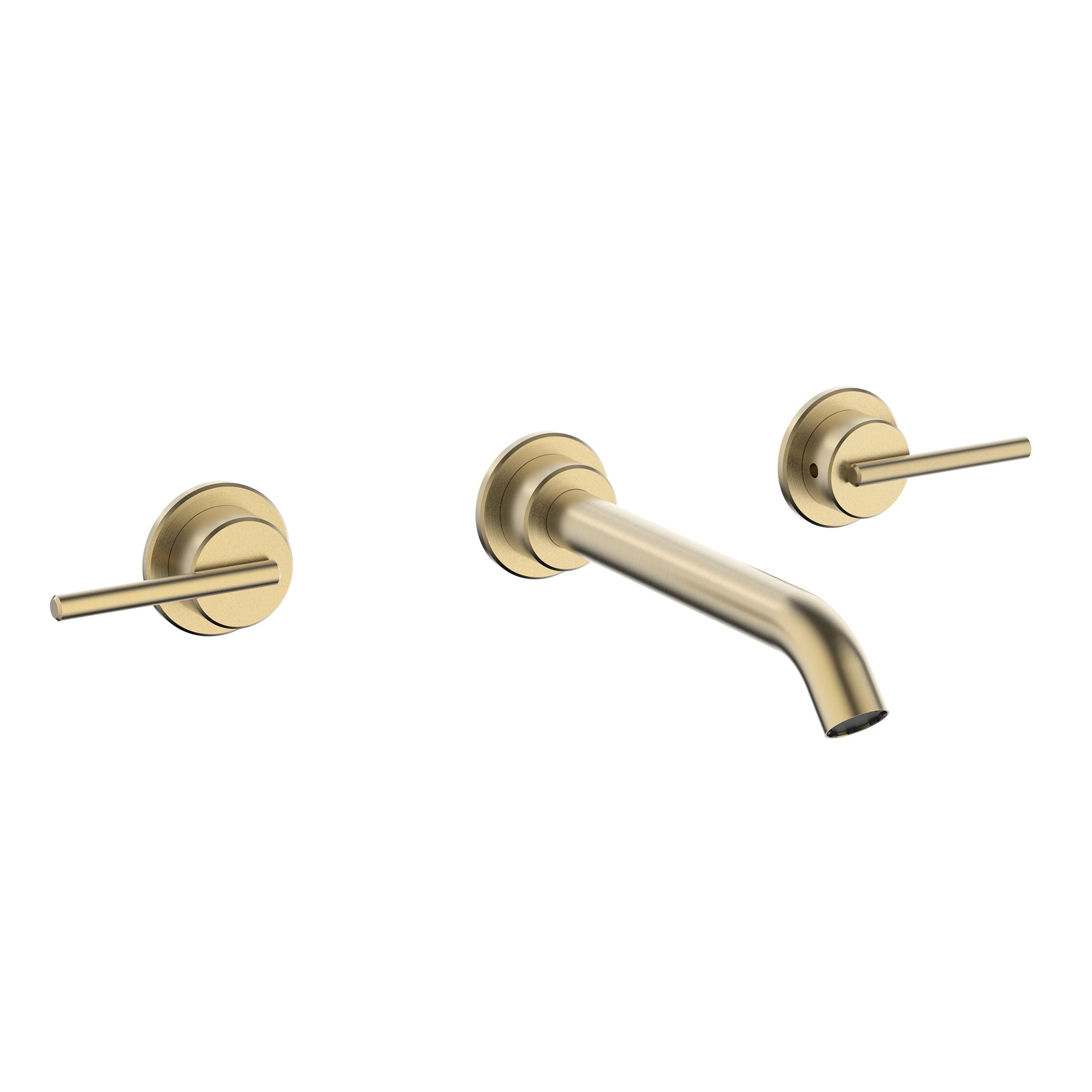 crosswater 3one6 slate 3 hole wall mounted basin mixer tap brushed brass